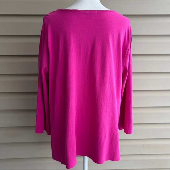 •Habitat• Hot Pink Bateau Neck Knit Top – Size XL - Picture 6 of 9